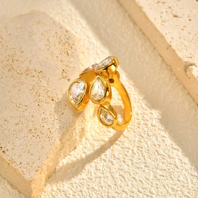 Droplet Cocktail Ring