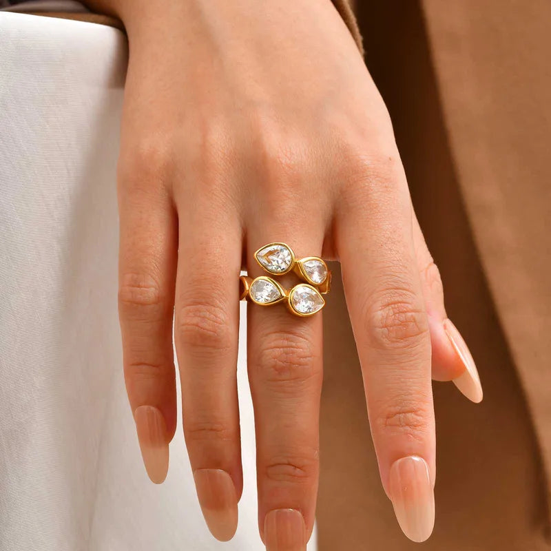Droplet Cocktail Ring