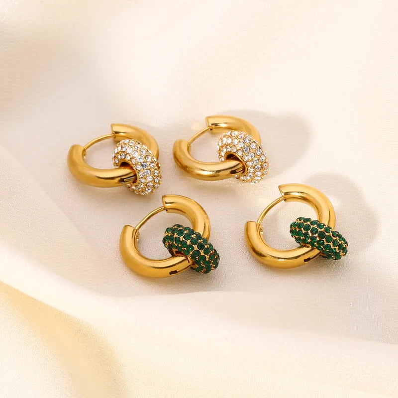 Pave Huggie Earrings