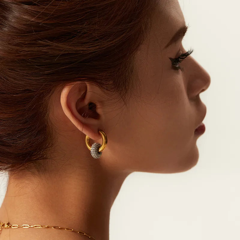 Pave Huggie Earrings