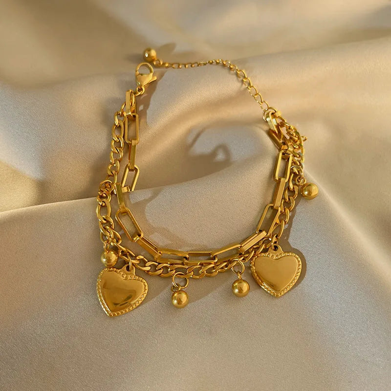 Heart Love Bracelet Stack