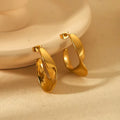 Gold C-Shape Hoop Earring