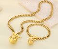 Aura Gold Necklace and Bracelet Set