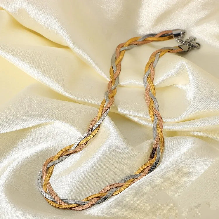 Plated Triple Strand Necklace