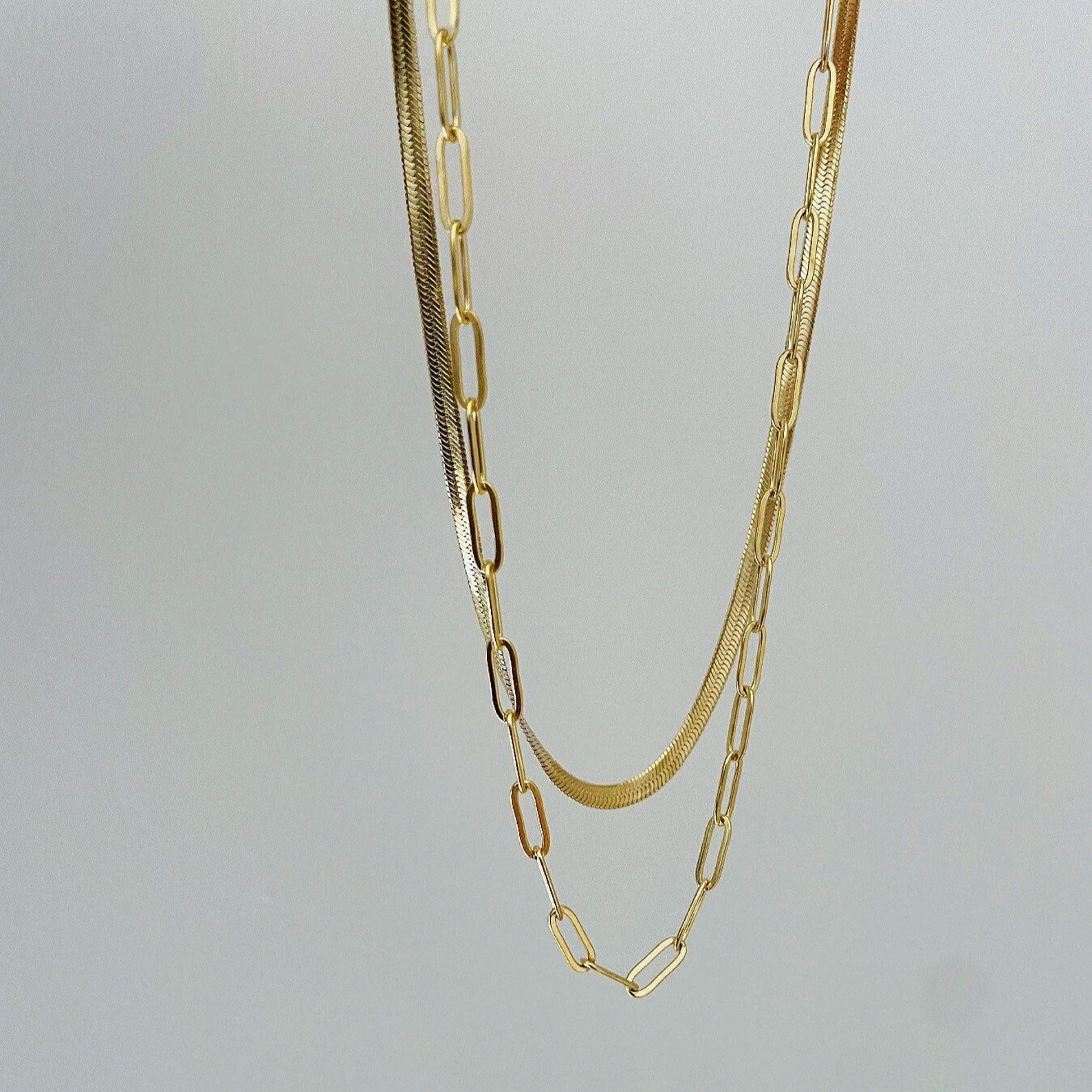 Luxe Herring Double Necklace