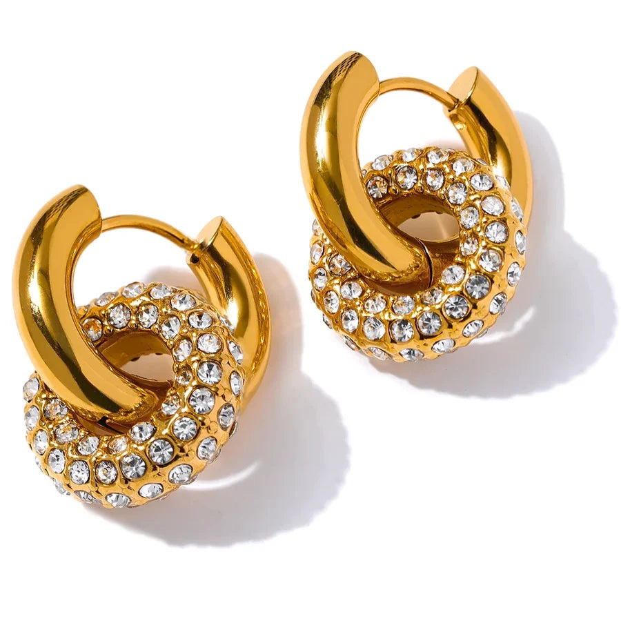 Pave Huggie Earrings