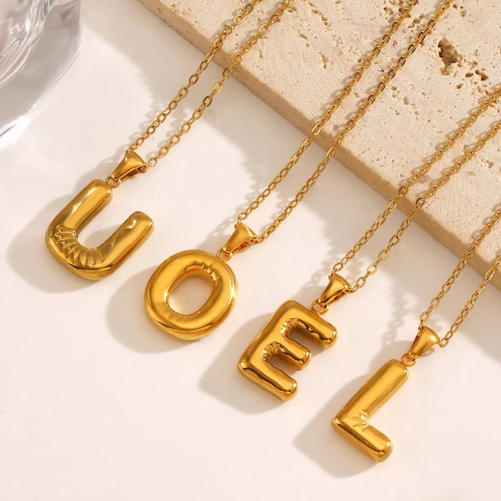 3-D Bubble Letter Pendant
