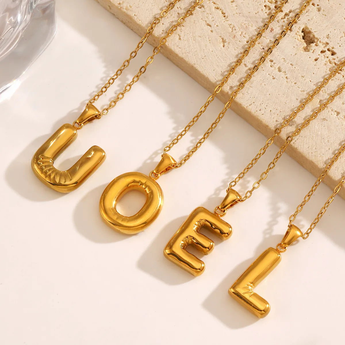 3-D Bubble Letter Pendant