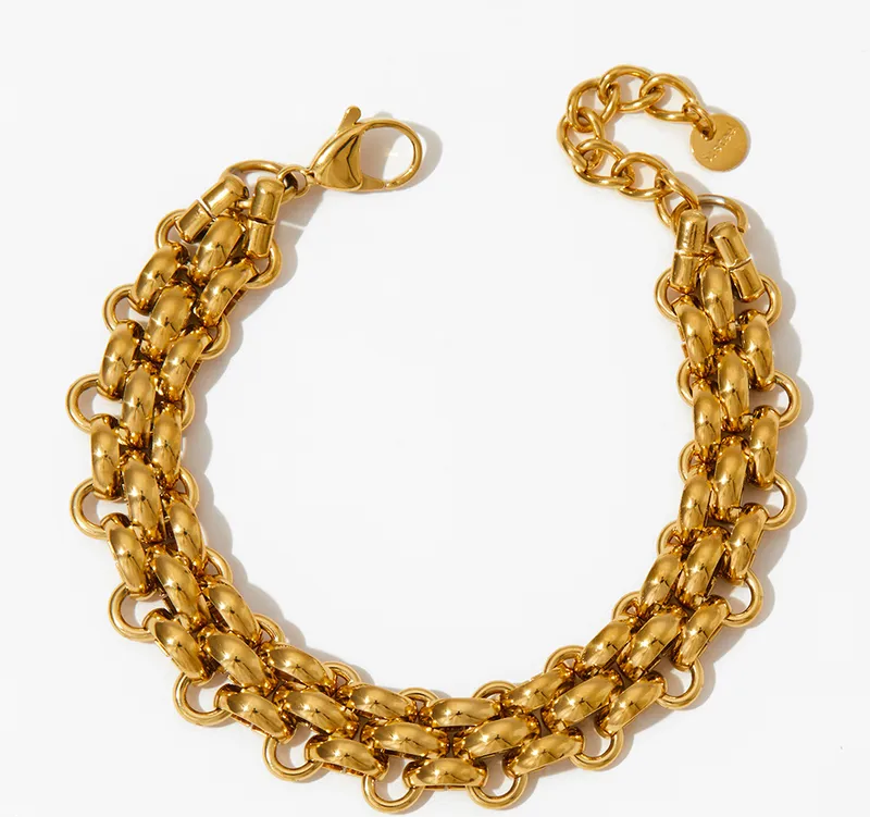 Geo Gold Chunky Bracelet
