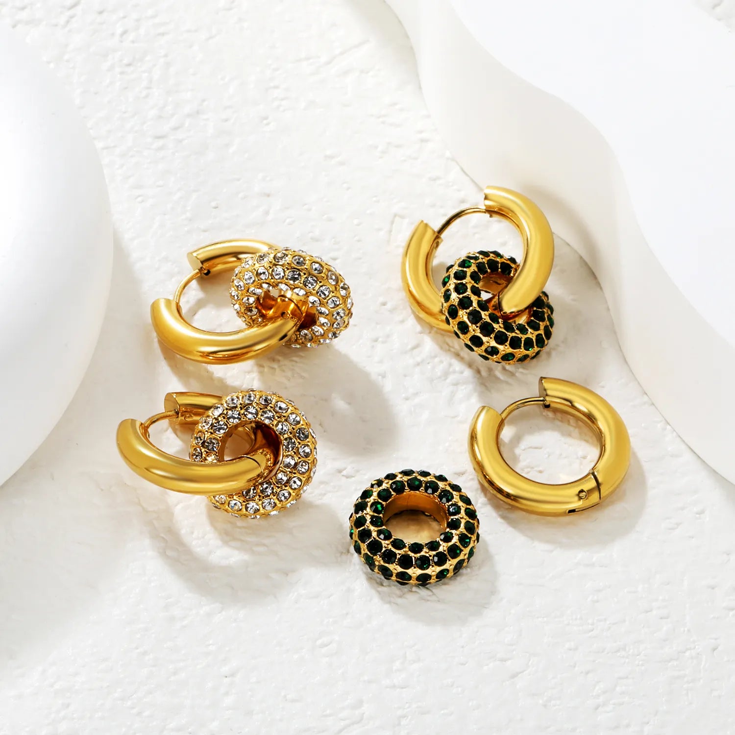 Pave Huggie Earrings